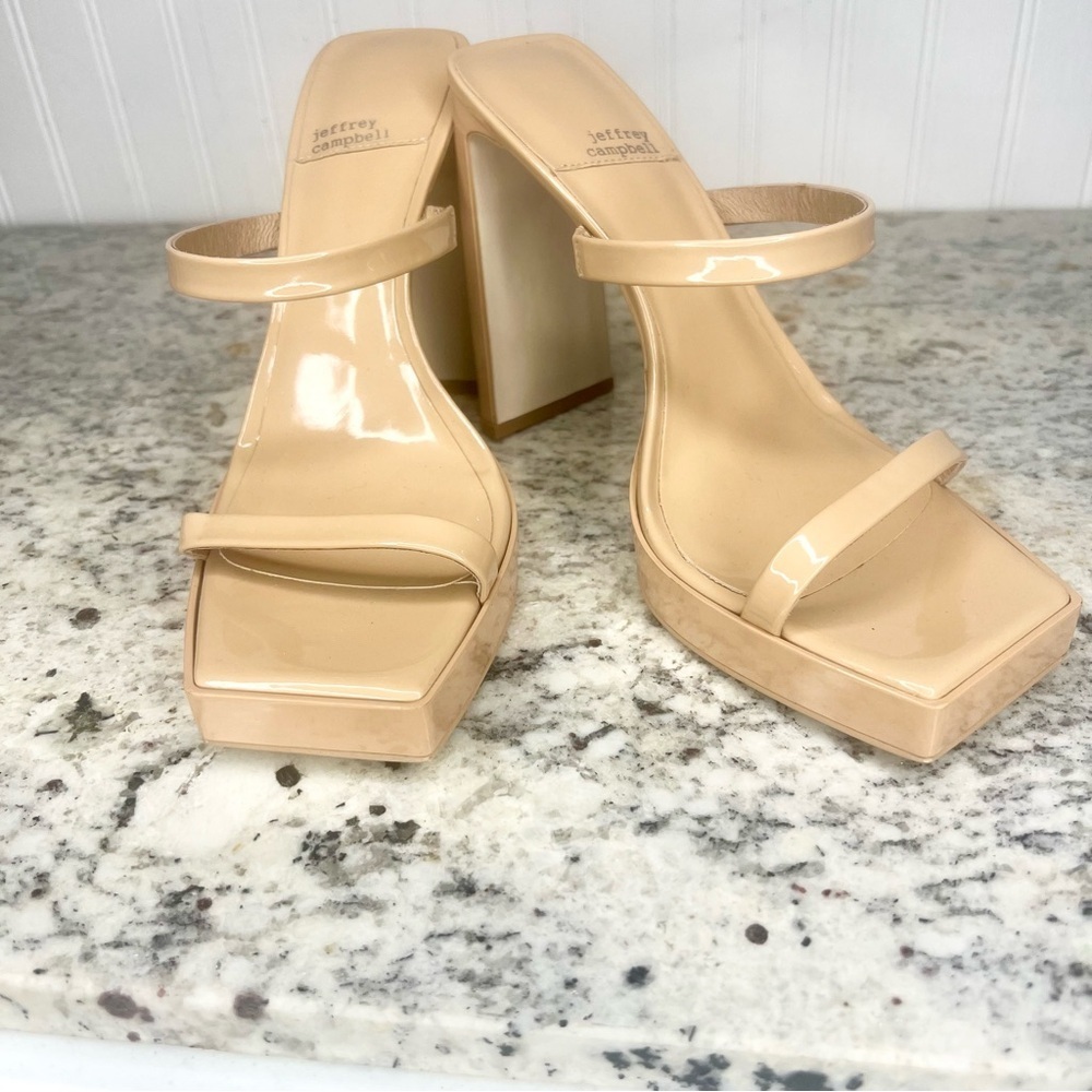 Jeffrey Campbell Open Square Toe Heels - Picture 8 of 10